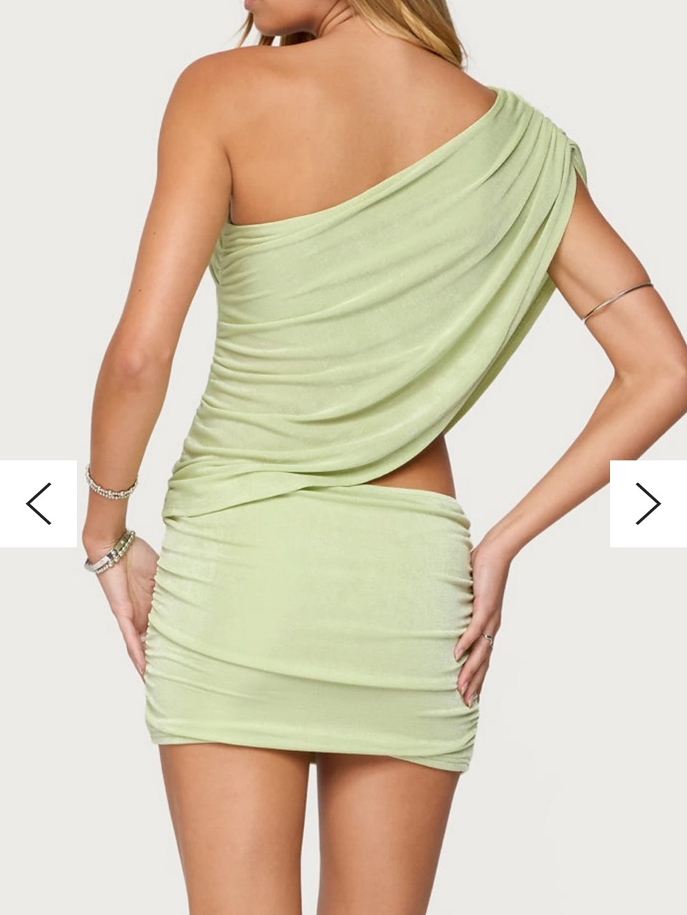 Edikted One-Shoulder Ruched Mini Dress - Picture 2 of 4